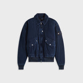 Stone Island Denim Research Corduroy Bomber Jacket - Indigo