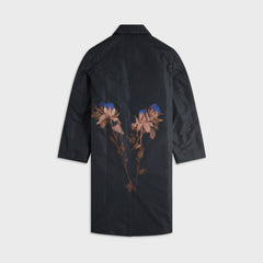 Dries Van Noten Thistle Print Wool Polyester Taffeta Jacket - Black