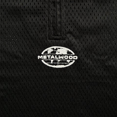Metalwood Quarter Zip Jersey Polo - Black