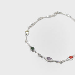 Faris Jelly Collar - Silver / Multi
