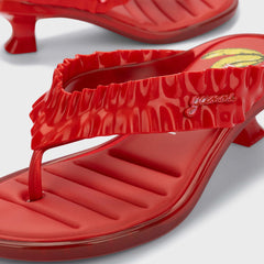 Melissa x Ganni Kitten Heel Thong - Red