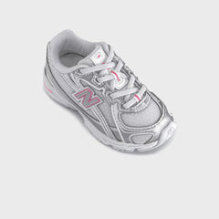 New Balance TD 740 Bungee Lace - Silver Metallic / Signal Pink