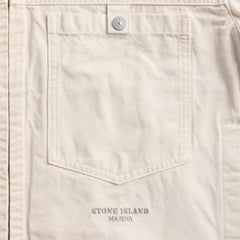 Stone Island Marina Slub Cotton Batavia Coach Jacket - Ivory