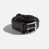 Anderson's Woven Leather Belt - Brown