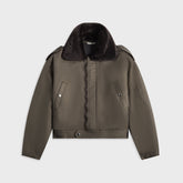 Auralee Washed Finx Cotton Gabardine Flight Blouson - Deep Olive