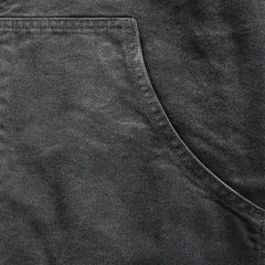 Auralee Product Dyed Organic Cotton Duck Short Zip Parka - Faded Black