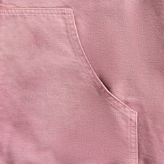 Auralee Product Dyed Organic Cotton Duck Short Zip Parka - Faded Burgundy