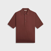 Auralee Super High Gauge Cotton Knit Polo - Brown