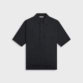 Auralee Super High Gauge Cotton Knit Polo - Dark Navy