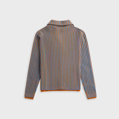 Adrian Cashmere Court Full Zip Sweater - Orange