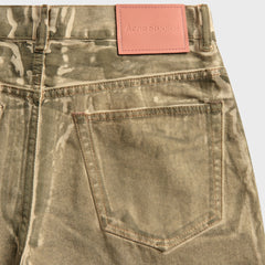Acne Studios Casual Flannel Check Short - Beige / Sage Green