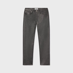 Agolde Low Rise Slim Leather Jeans - Gunmetal