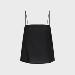 St. Agni Silk Glass Bead Cami - Black