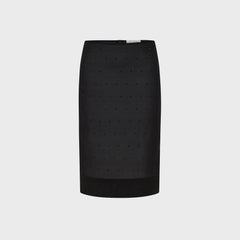 St. Agni Silk Glass Bead Skirt - Black
