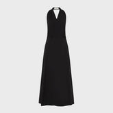 St. Agni Halter Wrap Dress - Black