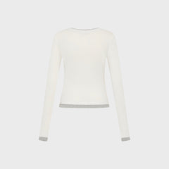 St. Agni Organic Cotton Layered Long Sleeve Top - White