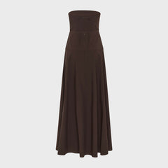 St. Agni Structured Cotton Dress - Champagne