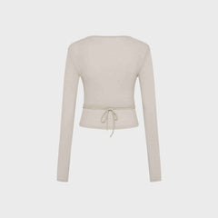 St. Agni Baby Wool Wrap Top - Soft Ash