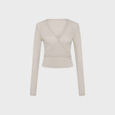 St. Agni Baby Wool Wrap Top - Soft Ash