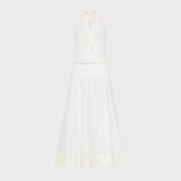 St. Agni Halter Circle Hem Dress - Off White