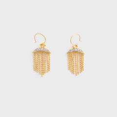 Alexis Bittar Solanales Crystal Petite Fringe Wire Earring - Gold