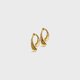 Alexis Bittar Molten Gold Front Back Earrings - Gold