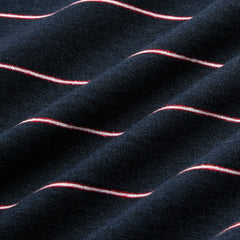 A.P.C. Loose Tee with Pink Stripes - Marine Blue