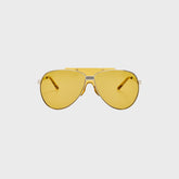 The Attico Amelia Sunglasses - Silver / Yellow