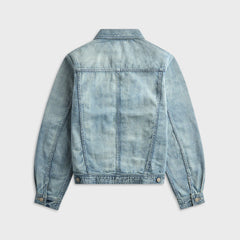 Auralee Faded Selvedge Light Denim Blouson - Light Indigo
