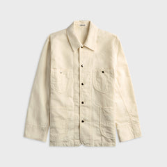 Auralee Wool Cotton Linen Ox Work Jacket - Off White