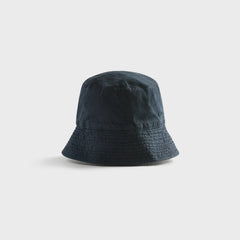 Auralee Garment-Dyed Finx Chino Bucket Hat - Navy