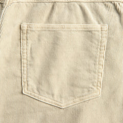 Auralee Garment-Dyed Finx Corduroy 5P Wide Pant - White / Khaki