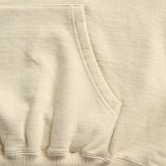 Auralee Smooth Soft BD Sweat P/O Parka - Smoky White / Light Yellow