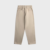 Auralee Wide Leg Twist Brown Cotton Jean - Light Gray