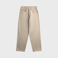 Auralee Wide Leg Twist Brown Cotton Jean - Light Gray
