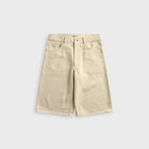 Auralee Silk Denim Wide Short - Ivory / White