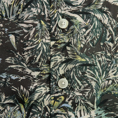 Auralee Printed Airy Silk Half-Sleeved Shirt - Dark Brown