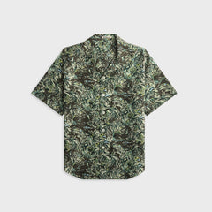Auralee Printed Airy Silk Half-Sleeved Shirt - Dark Brown