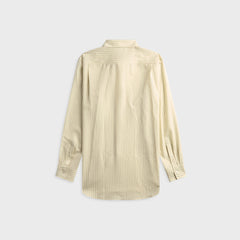Auralee Striped Wool-Poplin Shirt - Ivory