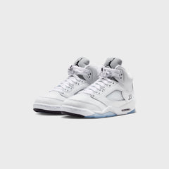 Jordan GS Air Jordan 5 Retro OG - White / Metallic Silver / Black