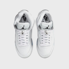 Jordan GS Air Jordan 5 Retro OG - White / Metallic Silver / Black