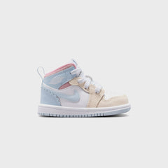 Nike TD Air Jordan Mid SE - Half Blue / Pale Ivory / White
