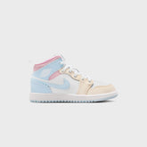Jordan PS Jordan 1 Mid SE - Half Blue / Pale Ivory / White