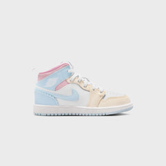 Jordan PS Jordan 1 Mid SE - Half Blue / Pale Ivory / White