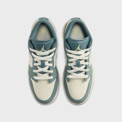 Jordan GS Air Jordan 1 Low SE - Sea Glass / Hasta / Gum Medium Brown / Light Lemon Twist