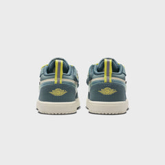 Jordan TD Air Jordan 1 Low SE - Sea Glass / Hasta / Gum Medium Brown / Light Lemon Twist