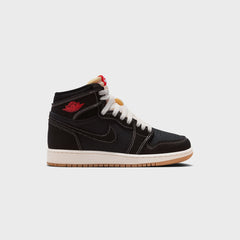 Jordan GS Air Jordan 1 Retro High OG - Black / Sail / Gum / Medium Brown