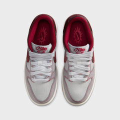 Nike GS Dunk Low LV8 1 - Pure Platinum / Wolf Grey / Team Red / Burgundy Crush