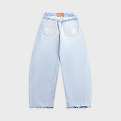 Alexander Wang Mid-rise Inverted Blow Up Jean With Embossed Logo - Inverted Bleach Blue