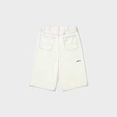 Awake NY Double Knee Jort - Cream